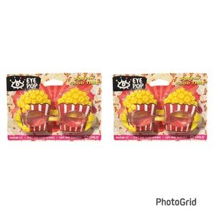 Eye Pop Poppin’ Good Time Kids Popcorn Swim Googles 
LOT OF 2 New